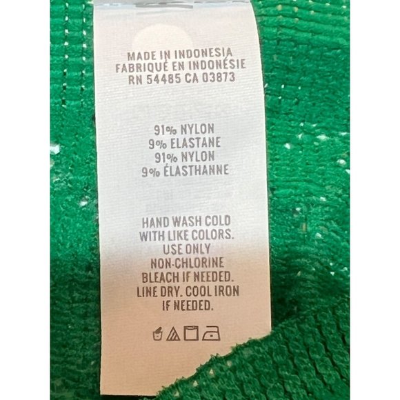 NWT AERIE Cable Lace Bikini (Cheeky) Pantie Underwear Sz L Green - Picture 3 of 4